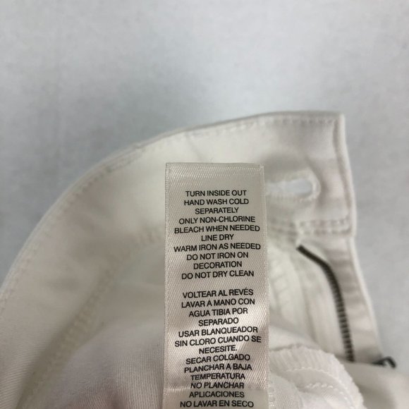 White House Black Market Women's Size 6 White Crop Leg Embroidered Stretch Jeans - Picture 12 of 12